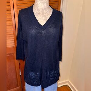 Rachel Zoe Deep Blue Knit Top